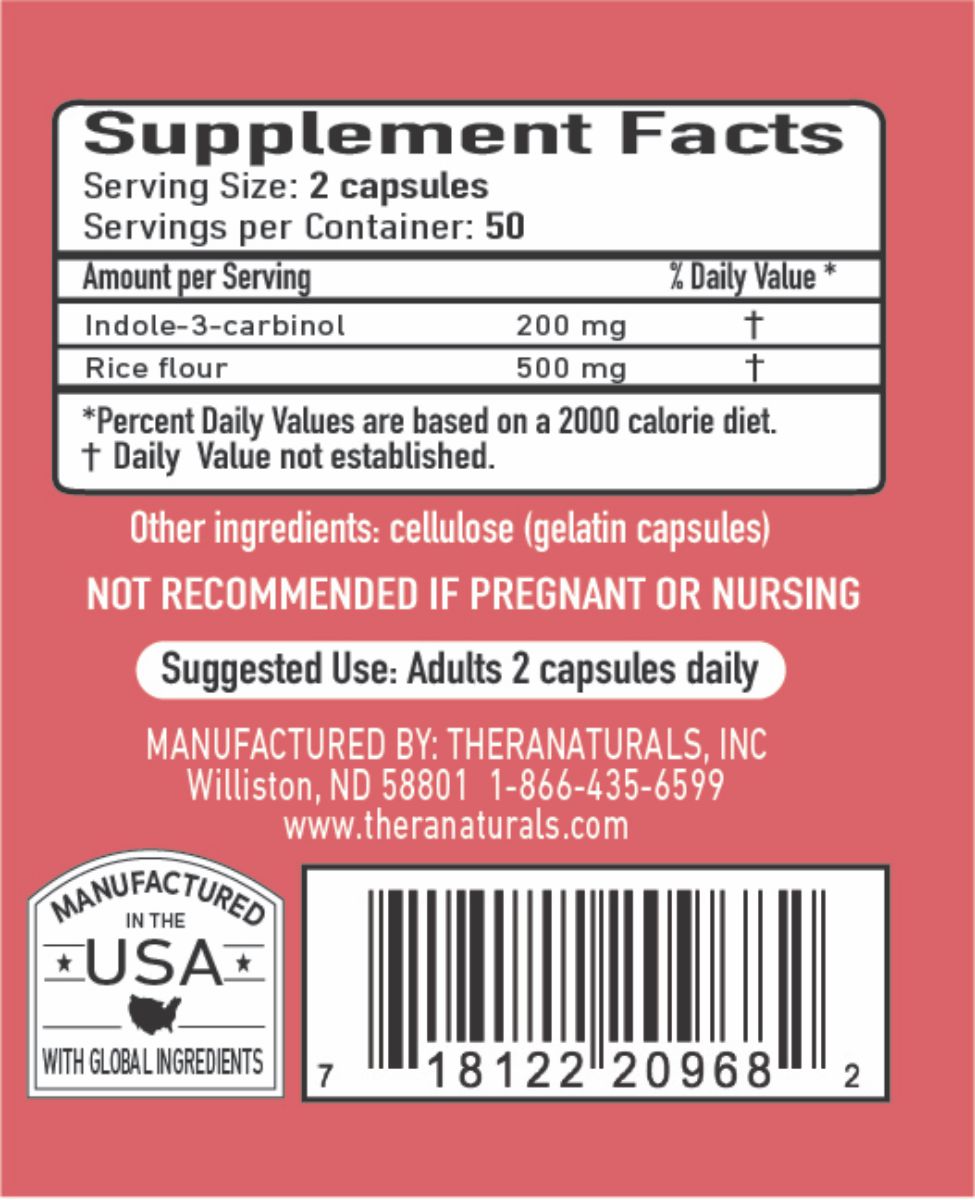 I3C Caps Serving Size: 2 Capsules. Servings Per Container: 50